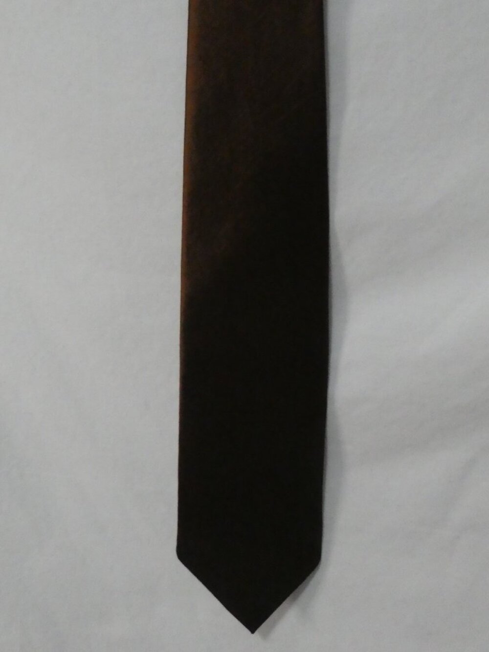 Men’s Dark Chocolate Brown Satin Solid Necktie